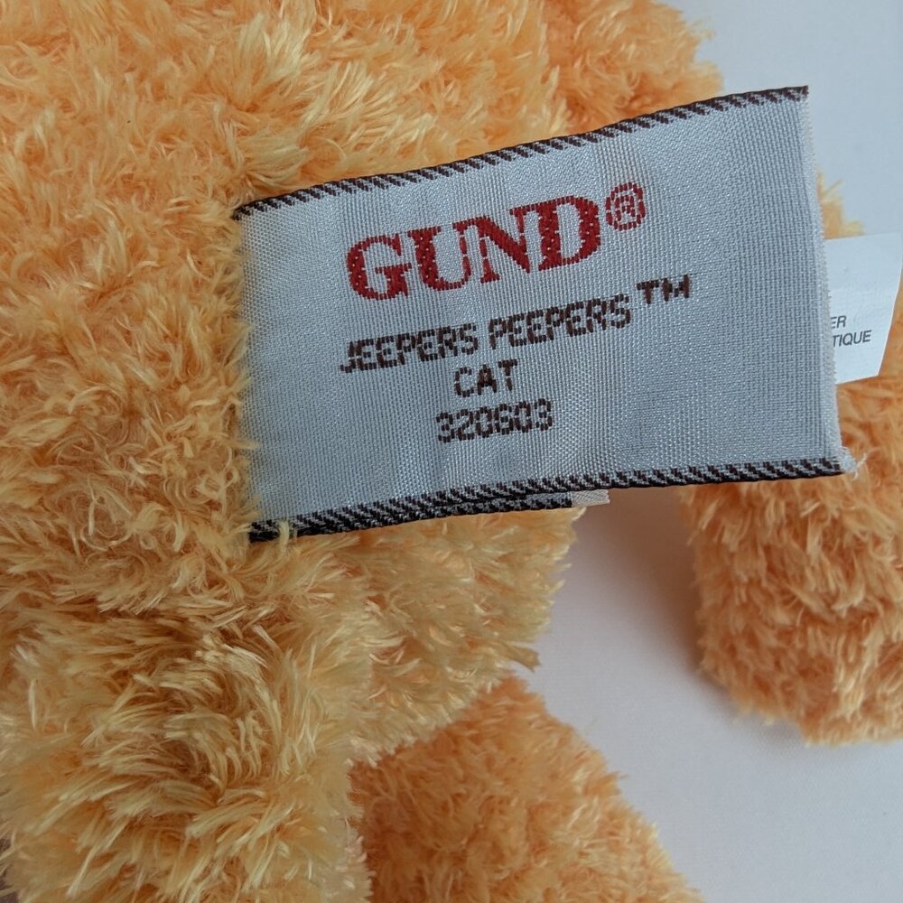 Gund Jeepers Peepers Cat Orange Plush 14" Stuffed Animal 320603 Girl Kitty Tags - Picture 6 of 10